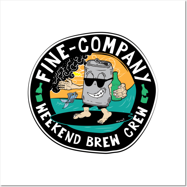 Weekend Brew Crew Wall Art by Fine-co